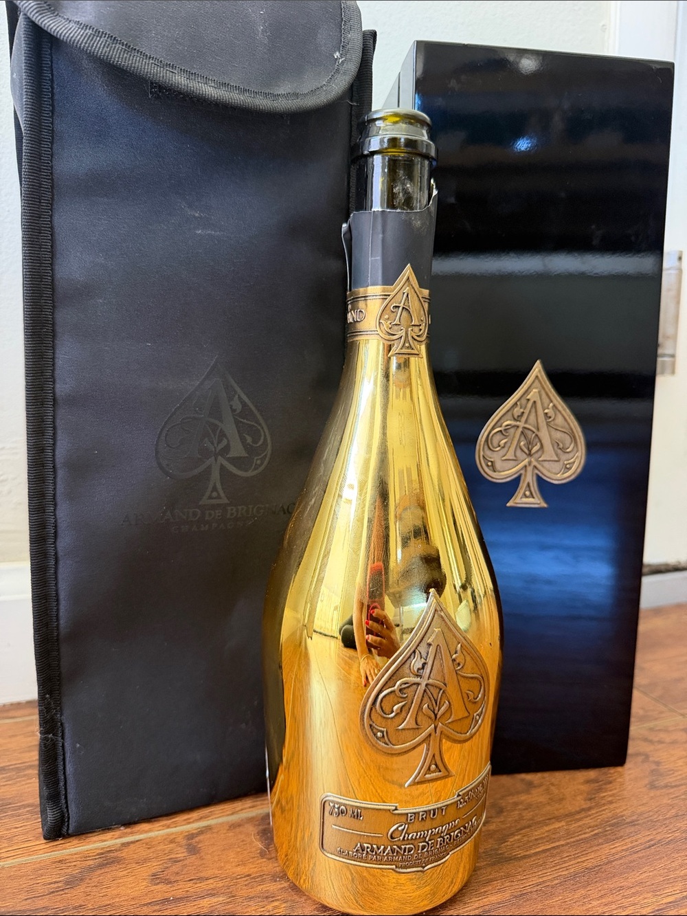 Gold Champagne Bottle - Gold